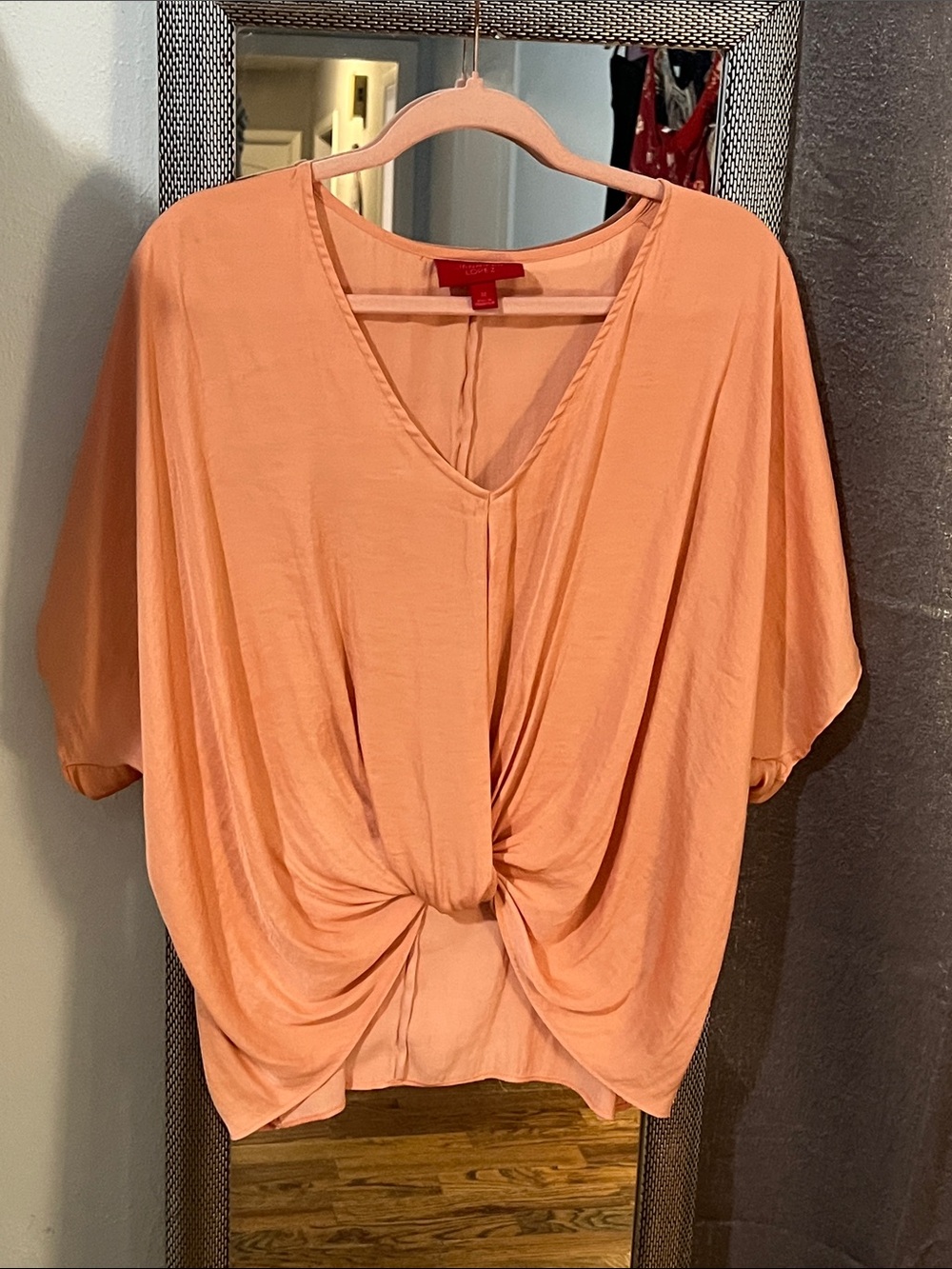 Jennifer Lopez Twist-Front Blouse